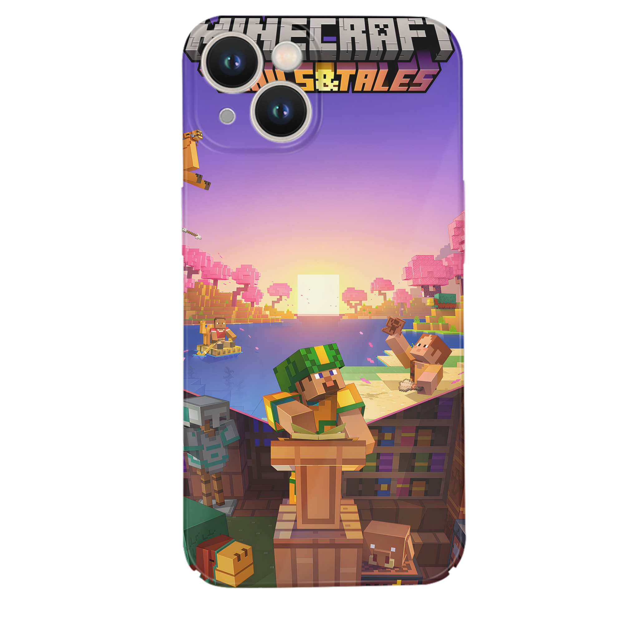（画像用） マインクラフト ブロックの世界 Minecraft MC Block world 【iPhone 14シリーズ対応】ハードケース